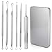 Produktbild McNory 6 Stücke Mitesserentferner Komedonenquetscher Set,Edelstahl Blackhead Remover Werkzeug,Sichere Behandlung Pickel Akne Whitehead Mitesser Hautunreinheit für alle Hauttypen