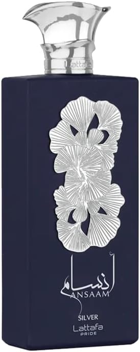 Lattafa Ansaam Silver Eau De Parfum Spray for Unisex, 3.4 Ounce
