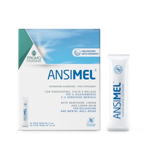 Ansimel – Integratore Per Ansia E Stress - Con Melissa, Tiglio E Biancospino - Favorisce Il Rilassamento E Il Benessere Mentale - Con Esosomi Vegetali