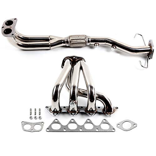 ECCPP Exhaust System HDSML02T2 Replacement Exhaust Manifolds Fit for 2002-2007 for Lancer 4CYL