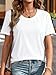 KESIHAN Womens T Shirts Casual Shirts for Women Summer Tops Crewneck Short Sleeve Fashion Solid Color Basic Tee White