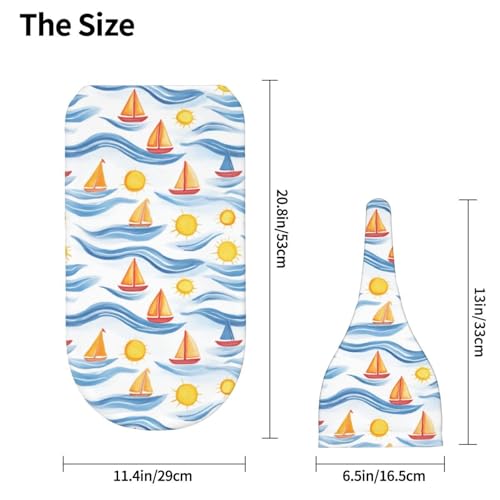 Image of Sunshine and Sail Boats Newborn Swaddle Blankets Hat Sets Soft Baby Receiving Blanket Swaddle Sack for Baby Shower Infant Boy Girl Gift