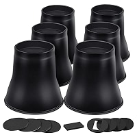ANNKUT 4 Inch Bed Risers - Heavy Duty Round Furniture Lifts, Supports Up To 6000 Lbs, 4 Pack Black - View #5