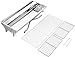 SuperGift Essential - Stainless Steel BBQ Grill with Stand Charcoal Barbecue Folding and Portable Outdoor Garden And Park Use