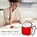 Hamile Compatible with AirPods Case Cover, Soft Silicone Protective Skin (Front LED Visible) Designed for AirPods with Keychain Accessories, Women, Men, Red