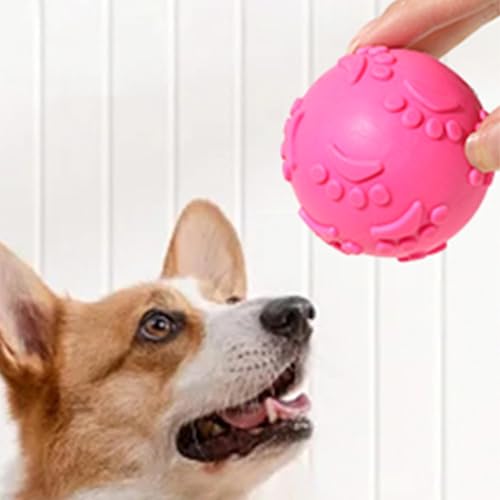 Hundeball- 40 g Latex Quietschendes Kauspielzeug | Interaktiver Zahnungsspielball, elastisches Klangtrainingsspielzeug, aggressive Kauer Entlastungsaktivität, Zahnen Welpenverhaltenstraining-3