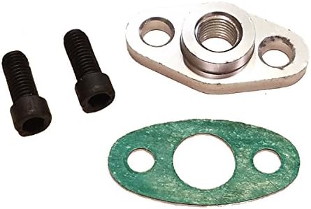 Flange de alimentação de óleo para turbo Boost Monkey com rosca fêmea 1/4" NPT – Kit