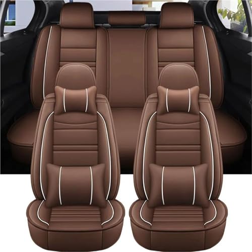 Housses de siège voiture universelles marron 9pcs pour Skoda Kodiaq Rapid et Sportage 3