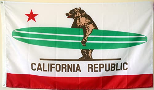 Drapeaux De Jardin California Surfer Republic Bannière Extérieure Décorations Garden Flag Pour Jardinage Balcon Fête Célébrations 90X150 CM