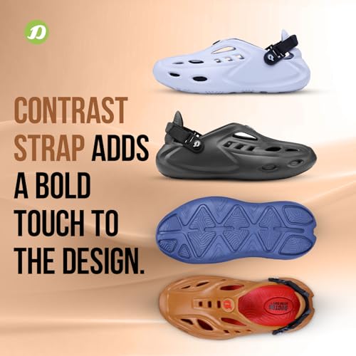 Image of DOCTOR EXTRA SOFT Men's Sports Extra Padding Casual Clogs /Sandals with Adjustable Back Strap for Adult| Comfortable & Lightweight| Stylish & Anti-Skid| Everyday Use Waterproof Mules Gents & Boys D-531