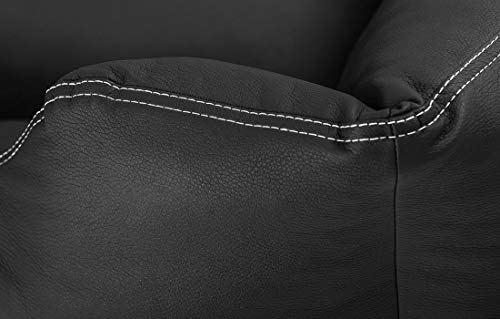 Knuffelwuff Kunstleder Hundebett Sidney XXL 120 x 85cm Schwarz - abnehmbarer Bezug - leicht zu reinigen - für große, mittelgroße und kleine Hunde