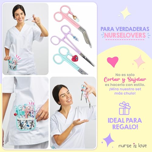 Miniatura 2 de Nurse Is Love Set 3uds Tijeras Enfermería Pico De Pato Rectas Mayo Herramienta De Sujeción Tijeras Punta Roma Vendaje, Accesorios Enfermera, Primeros Auxilios, Auxiliar De Enfermería Multicolor