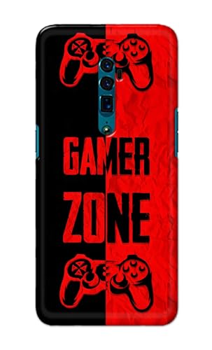 Image of Printed Hard Back Cover Case for Oppo Reno 10x Zoom Back Cover (Gamer Zone) -1111