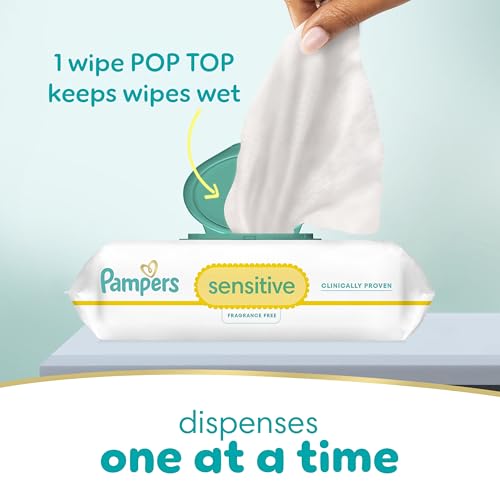 Pampers Pull On Cruisers 360° Fit Disposable Baby Diapers Size 4, One Month Supply (144 Count) with Sensitive Water Based Baby Wipes 6X Pop-Top Packs (336 Count) - image 8
