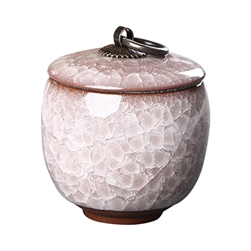 LEDMOMO 灰の磁器の瓶 ペット灰収納ホルダー バスケット 犬用骨壷 小 ペットの灰タンク 猫の記念碑 犬の骨壷 ペット記念棺 ペット火葬骨壷 セラミック骨灰瓶 骨灰容器 セラ 白い