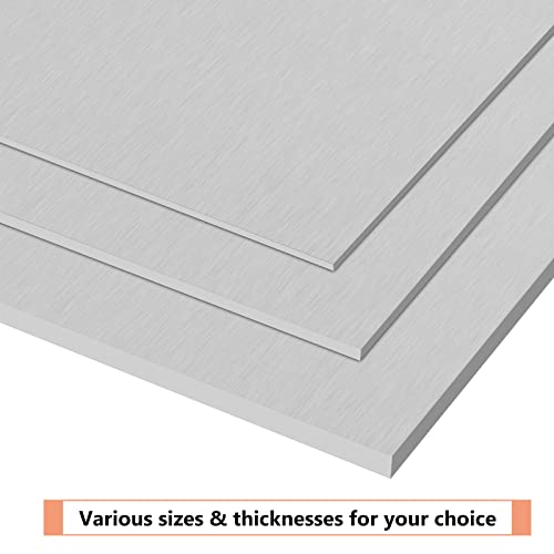 Image of 2Pack 6061 T651 Aluminum Sheet Metal 10 x 10 x 1 /16 (0.06 inch) Inch Plain Thin Aluminum Plate Covered with Protective Film, Heat Treatable Rectangle 1.5MM Aluminum Metal Plate for Crafting, Industrial