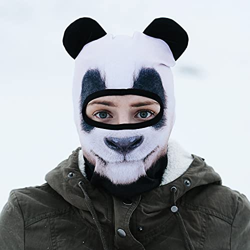 Beardowear Unisex Realistic Print Panda Bear Head Balaclava Face Mask Ski Mask #TOP1