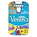 Gillette Venus3 - Cuchillas de afeitar desechables para mujer (6 unidades por paquete)