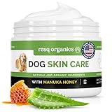 ResQ Organics Pet Skin Treatment 2oz - Effective for Hot Spots, Mange, Itchy Skin, Allergies, Dry Nose, Cracked Paws, Promotes Hair Growth.