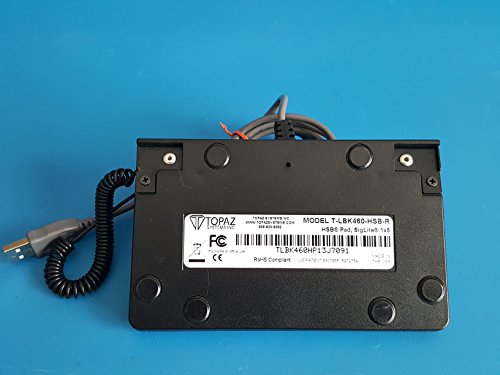 TOPAZ Model T-LBK460-HSB-R USB Electronic SigLite 1x5 Signature Capture Pad (Non-Backlit). Please look at all the pictures, you will receive what you see in the picture.