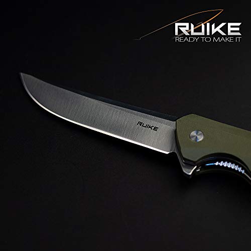 Ruike Small Pocket Knife For Men Folding Knives 14C28N Stainless Steel Liner Lock Utility Camping Tactical Knife Hiking 3.62Inch Edc Knife Tools Belt Clip Cool Stuff Women Gifts P121-G #TOP7