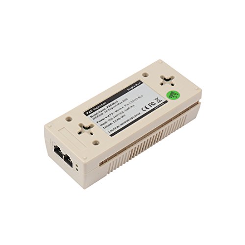 Aexit 48V Inyector de adaptadores de red POE 2 puertos sobre Ethernet Switch Splitter Adaptador de suministro de red Powerline blanco miniatura 3