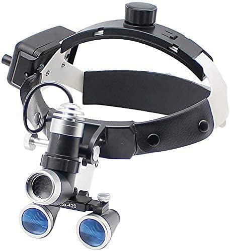 SVASTY Magnifier With Light, Magnifier Medical Dental Surgical Loupes Optical Glass Loupe Goggles with LED Headlight for Brain Cardiac Surgery