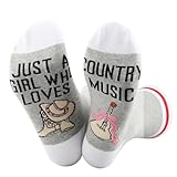 TSOTMO Country Girl Novelty Socks Country Music Gift for Country Music Lovers Cowgirl Gift Country Concert Gift Texas Gift (US, Alpha, One Size, Regular, Regular, COUNTRY M)