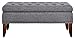 Pulaski Hinged Top Button Tufted Bed Heathered Grey, 41.50