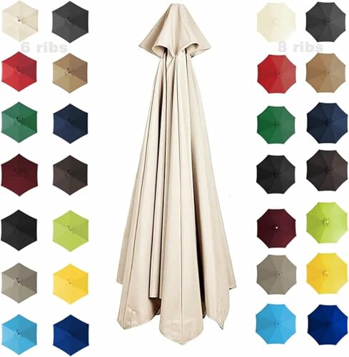 Toile de rechange pour parasol avec protection UV 50+ bâche imperméable 3 mètres