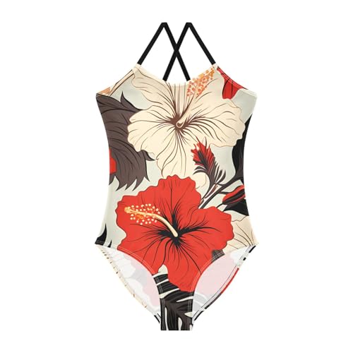 senya Girls Swimsuits Blooming Morning Glory One-Piece Swimwear Quick Dry Girls Bathing Suits for 3 Years Old