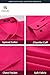 Dress Shirts for Men Hot Pink Long Sleeve Shirt with Matching Tie and Pocket Square Set Classic Button Down Formal Business Shirts for Wedding Party