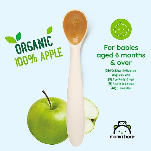 Amazon Brand - Mama Bear Organic Apple Puree Sachets, Vegetarian, 90 g, Pack of 6