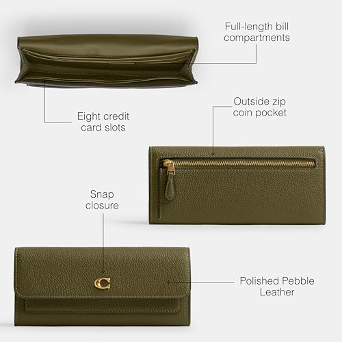 Coach Women's Mila Long Flap Wallet, B4/Olive3