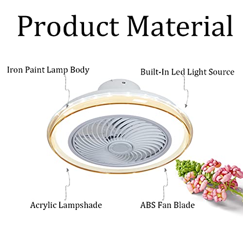Lustre ventilateur de plafond avec éclairage LED de forme cercle télécommandé - 7