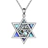 Yfnstarofdavidnecklacesterlingsliverabaloneshelltreeoflifenecklacejewishjewelrygiftsforwomenmen  Urban Country Home Decor Yfn star of david necklace sterling sliver abalone shell tree of life necklace jewish jewelry gifts for women men  urban country home decor