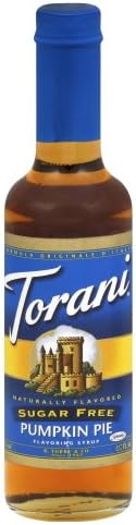 Torani Sugar-Free Pumpkin Pie Coffee Syrup, 12.7 Ounce (1 Bottle)