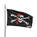 Shoe String King SSK Pirate Outdoor Flag - Large 3' x 5', Weather-Resistant Polyester