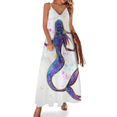 Robe longue sirène fantastique pour femme vêtement été maxi de plage et voyages