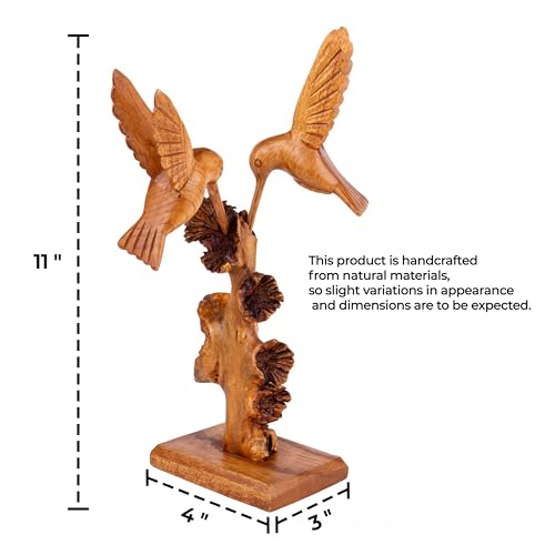 Estatua decorativa de colibrí artesanal miniatura 2