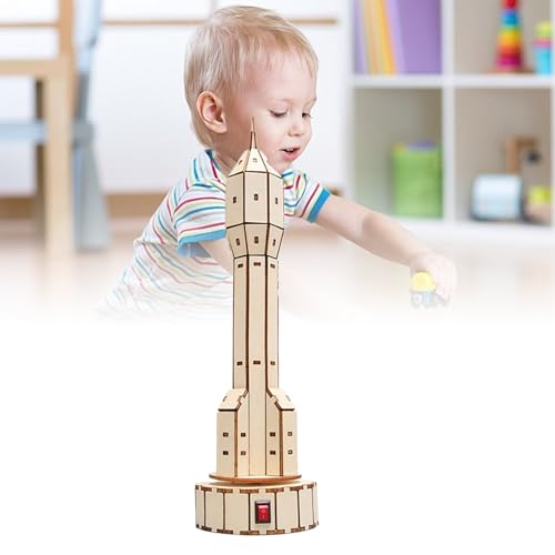 Kits de ciencia para niños con maqueta de satélite de madera 7