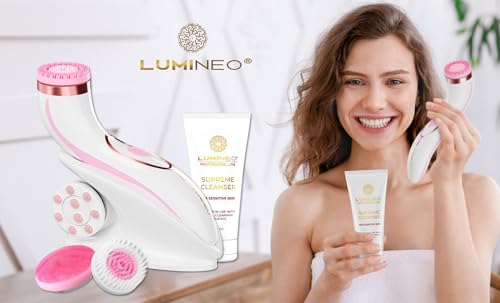 LUMINEO Facial Cleansing Brush Pro, Silicone Brush Heads & Cleansing Gel for Pores Peeling, Blackhead Removal - Image 2
