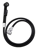 Waschbeckenbrause incl. Adapter Brauseschlauch und Wandhalterung, Brauseset schwarz-chrom