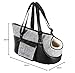 Kerbl Pet Tragetasche Chiara, Transporttasche, schwarz/grau, 46x23x25cm, Polyester, weiches Innenfutter, Innenkissen waschbar, für Hunde und Katzen
