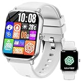 スマートウォッチ Smart Watch【chatgpt対応2026最新】Bluetooth5.3 通話機能 AI 日本語対応通話機能付き1.85インチHD大画面 活動量計 腕時計音楽再生 運動/ゲーム/テレワーク 多機能スマートウォッチ100種類運動モードip68防水防汗 メッセージ通知 天気予報 多種類文字盤iphoneとAndroid対応 (02white)