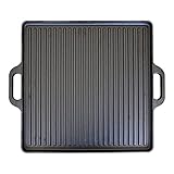 Kein Einbrennen nötig. Die Grillplatte ist direkt einsatzbereit, simple zu reinigen und sehr robust | Induktionsgeeignet