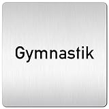 Türschilder24 XXL Schild - Türschild • 125 x 125 mm • Gymnastik • 1,5 mm Aluminium Vollmaterial • 100% Made in Germany