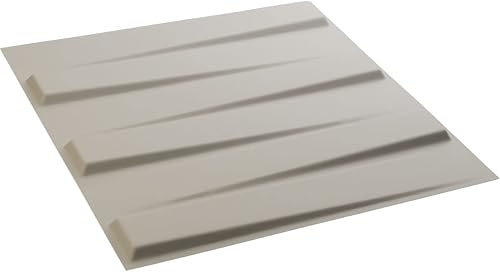 Miniatura 6 de Ekena Millwork 19 58 pulgadas de ancho x 19 58 pulgadas de alto, Keyes EnduraWall decorativo 3D, blanco satinado flor (cubre 2.67 pies cuadrados).