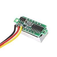 GTIWUNG 4 Stück Mini Digital Voltmeter, DC 0,28 Zoll Drei-Draht Spannungsprüfer, DC 0-100 V Mini Digital Voltmeter Messgerät Tester Led-anzeige Verpolungsschutz und Genaue Druckmessung, 4 Farben – Ansicht 5