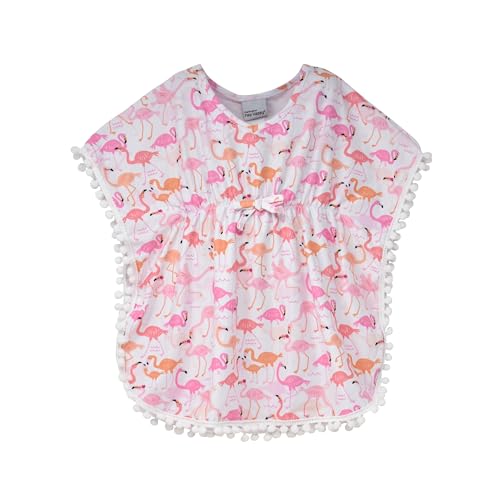 Flap Happy Girls' UPF 50+ Kaia Beach Swim Cover-Up, Flamingo Love